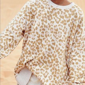 Aerie leopard sweatshirt large
